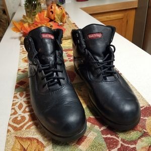 Red Wing - Steel Toe Work Boots - Black Leather